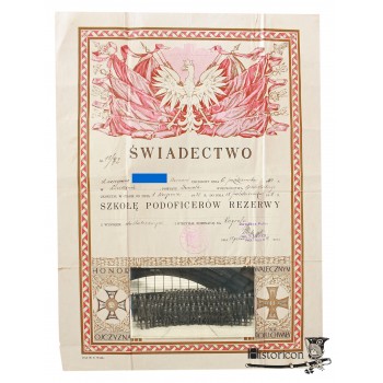 Świadectwo ukończenia Szkoły Podoficerów Rezerwy - lotnictwo