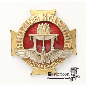 12. Odznaka „RODZINA KOLEJOWA - ZA OFIARNĄ PRACĘ"