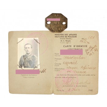 Legitymacja żołnierska – 1940 r.