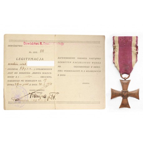 Krzyż Walecznych z numerem