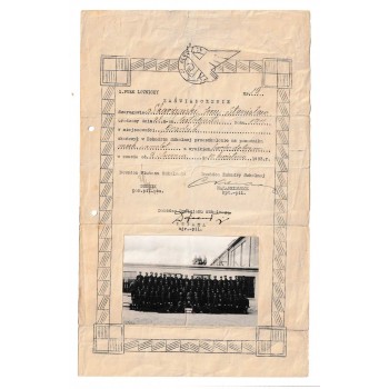 Zaświadczenie – 1 Pułk Lotniczych