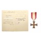 Krzyż Walecznych z legitymacją