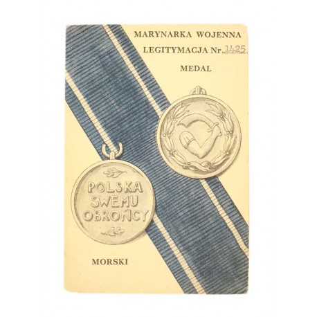 Legitymacja – Medal Morski