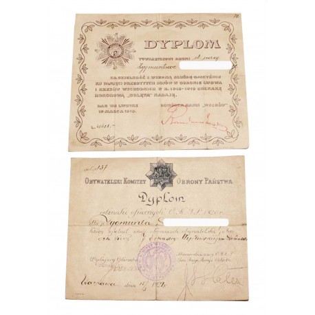 Zestaw dokumentów po weteranie służącym w 7 Eskadrze im. Kościuszki