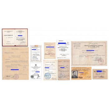 Zestaw dokumentów po weteranie z 1 Dywizji Grenadierów