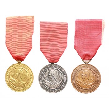 Zestaw medali straży pożarnej