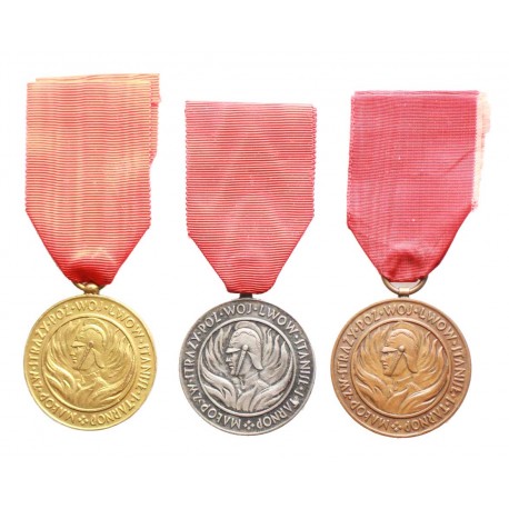 Zestaw medali straży pożarnej