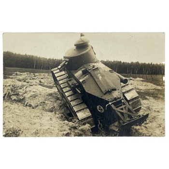 Zdjęcie czołgu Renault FT-17, poligon Biedrusko, 1929 r.